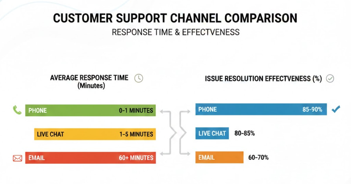 Visual showing pros and cons of Iberia phone, email, and live chat support.